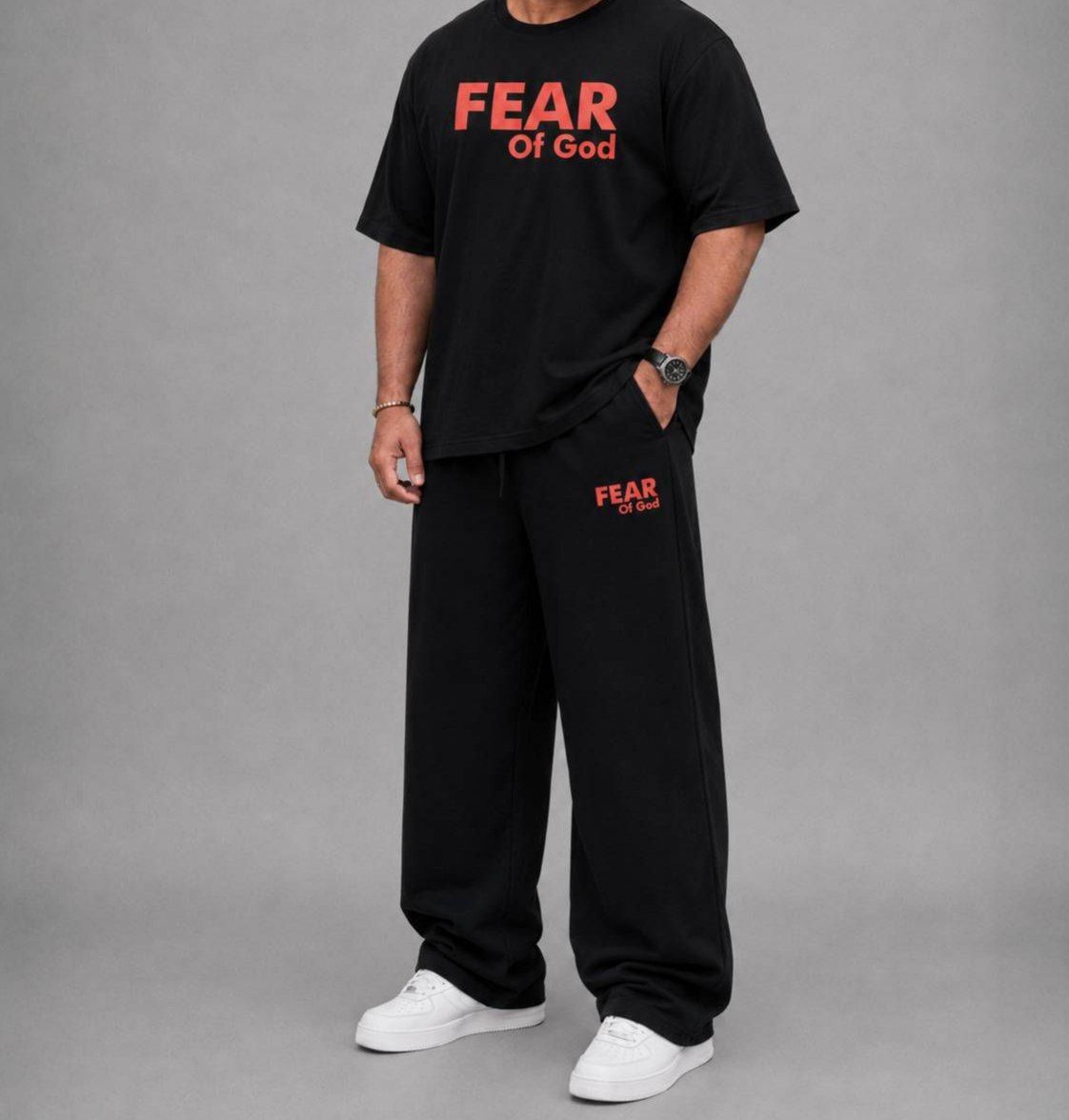 ست‌ تیشرت شلوار FEAR OF GOD پارچه ماکان گرم بالا با کیفیت